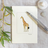 Giraffe greetings card