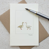 Greylag Geese greetings card