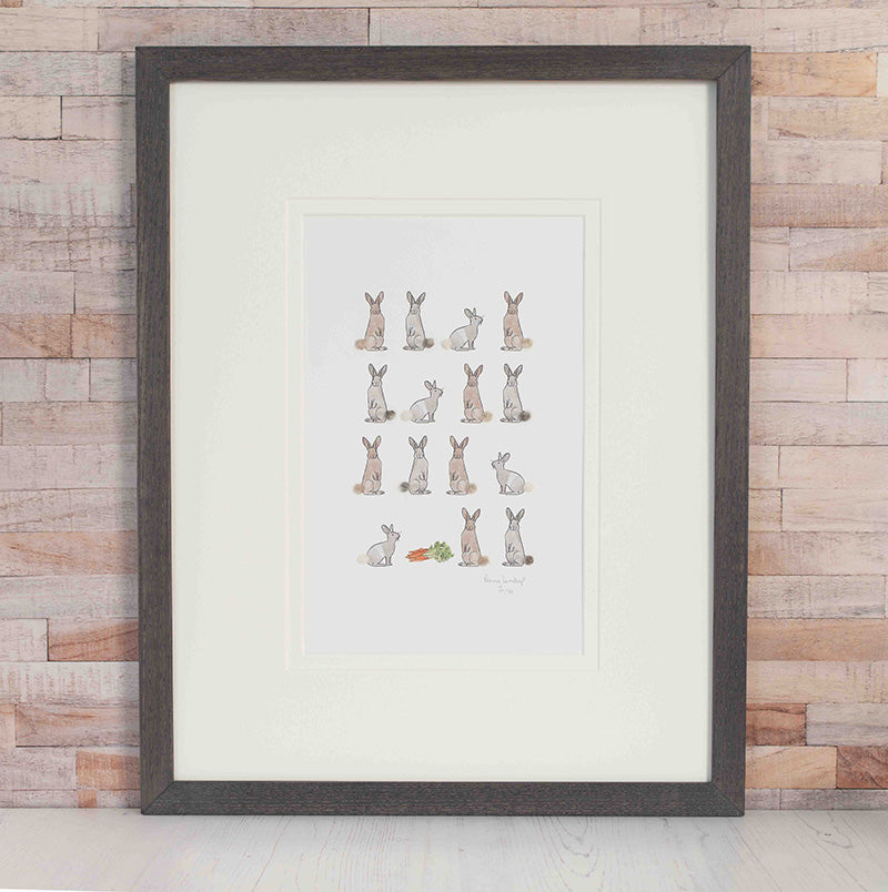 Rabbits and Carrots Limited Edition Print