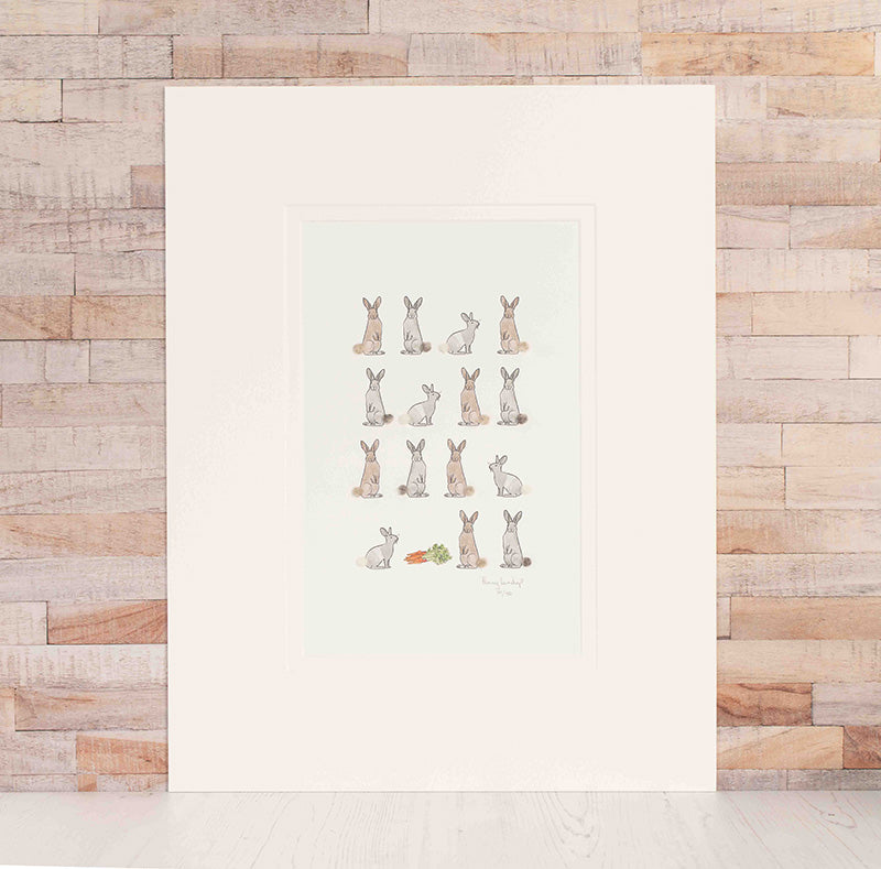 Rabbits and Carrots Limited Edition Print