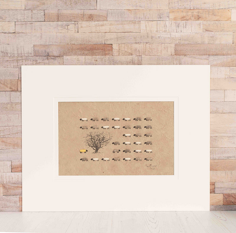 Sheep Limited Edition Print - A Touch of Yellow