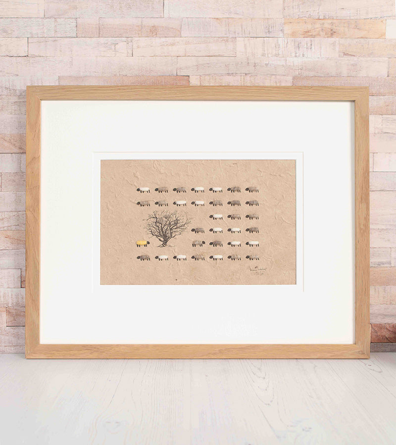 Sheep Limited Edition Print - A Touch of Yellow