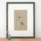 Limited Edition Hand Finished Print of Sheep and Maple Tree