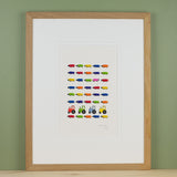 Bright Sheep with Tractors Limited Edition Print