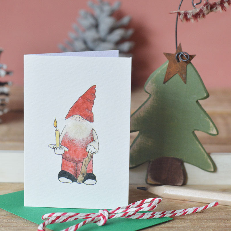 Gnome Mini Christmas Cards - Pack of 4