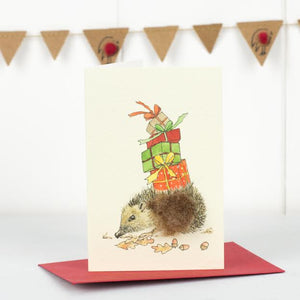 Hedgehog Mini Christmas cards - Pack of 4