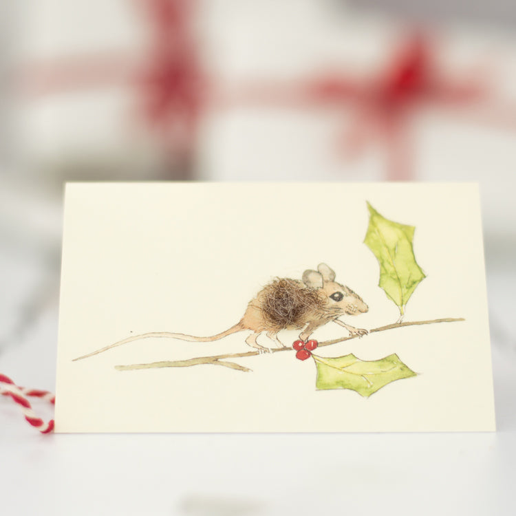 Mouse mini Christmas Cards - pack of 4