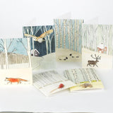 Mini Scandi Woodland Christmas cards - Pack of 8