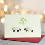 Sheep mini Christmas cards - pack of 4