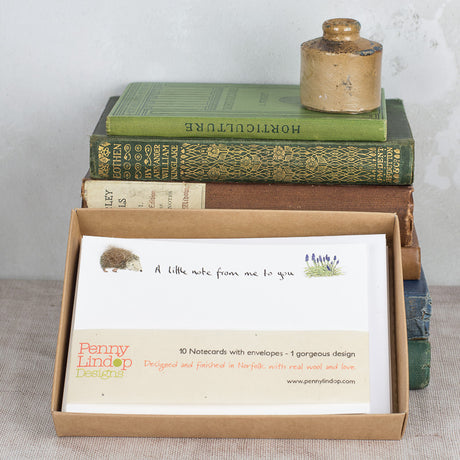 Hedgehog Notecards, Boxed set of 10