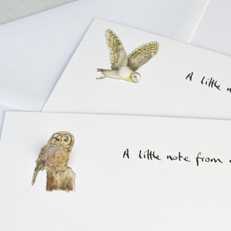 Owl Notecards, Boxed set of 10