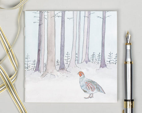 Winter Woodland Animal Notebook - Partridge