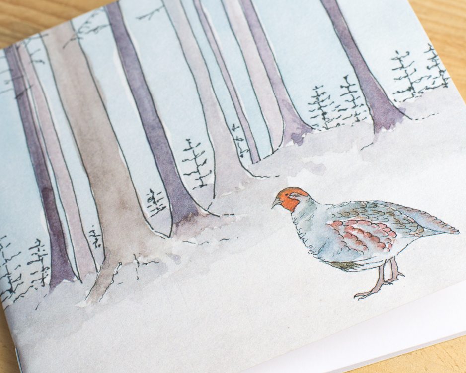 Winter Woodland Animal Notebook - Partridge