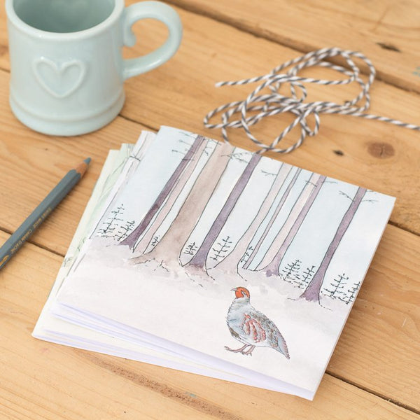 Winter Woodland Animal Notebook - Partridge