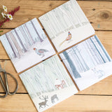 4 Winter Woodland Animal Notebooks - Set 1
