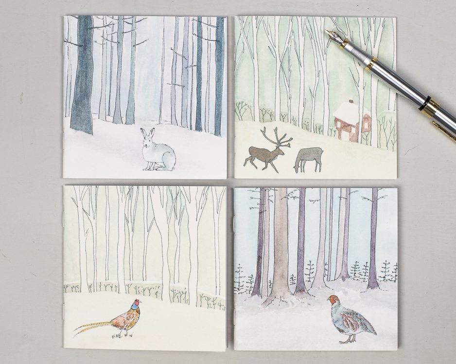 Winter Woodland Animals Field Notes Notebooks