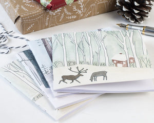 4 Winter Woodland Animal Notebooks - Set 1