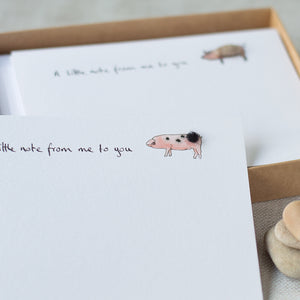 Pig Notecards, Boxed set of 10