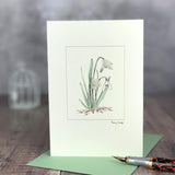 Snowdrop greetings card