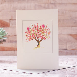 Apple blossom greetings card