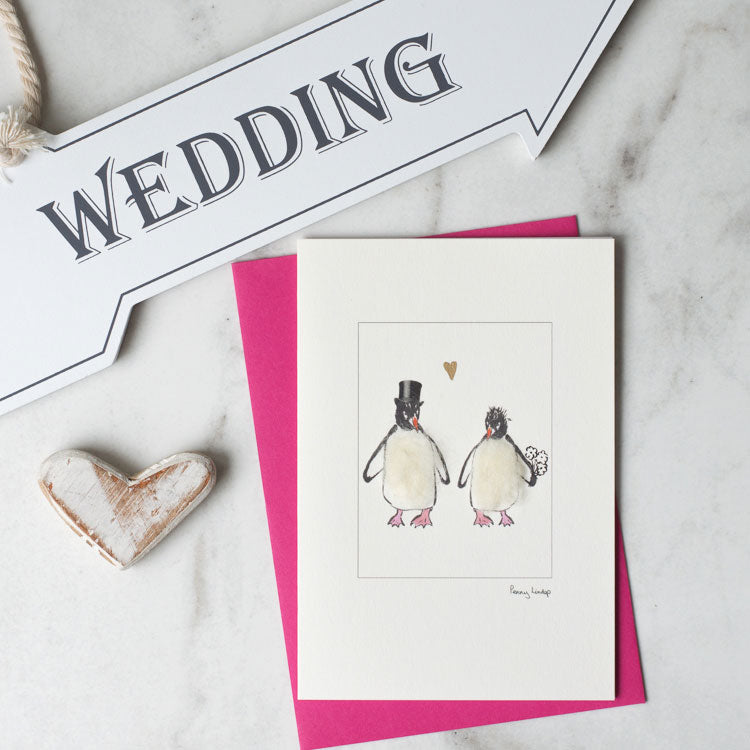 Penguin Wedding card