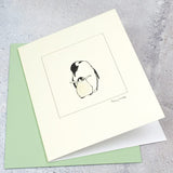 Mother Penguin & Chick greetings card
