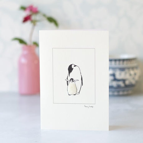 Mother Penguin & Chick card