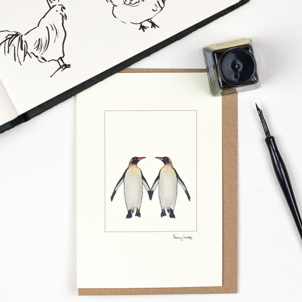 Penguins greetings card