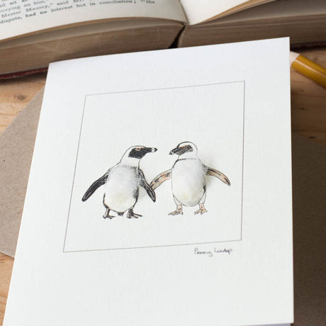 Jackass Penguins greetings card
