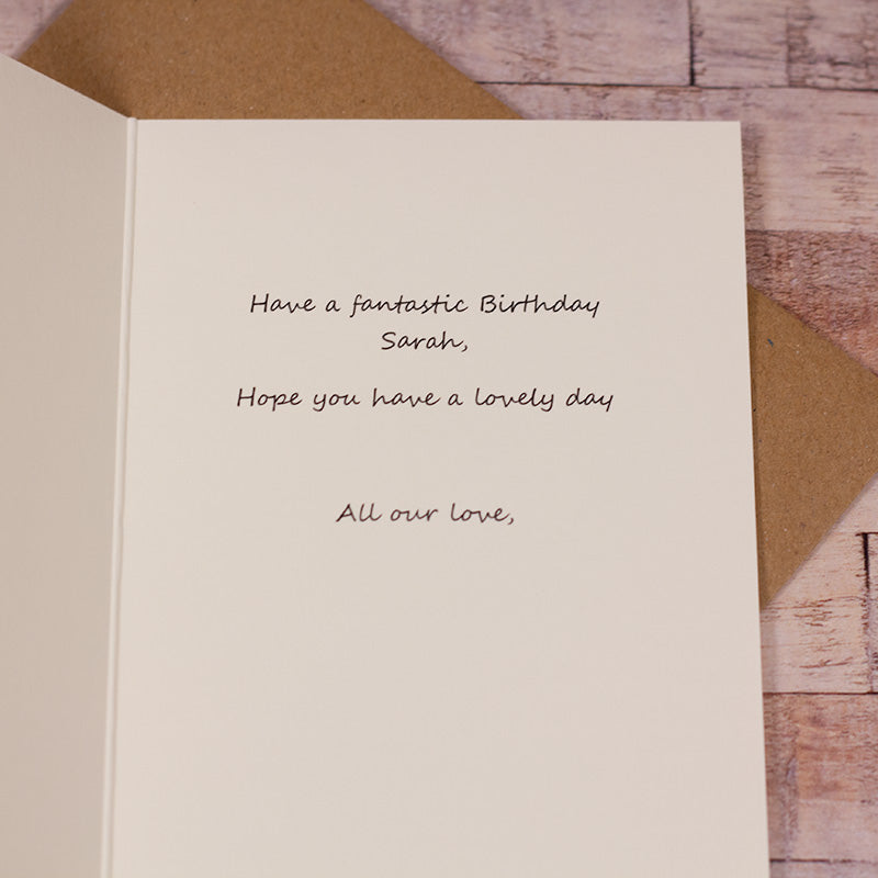 Hedgehog & Grape Hyacinths card