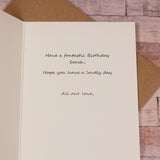 Hedgehog & Grape Hyacinths card