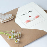 Pig Mr & Mrs Wedding card