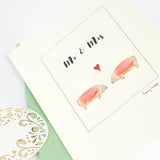 Pig Mr & Mrs Wedding card