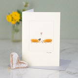 Pig Wedding greetings card