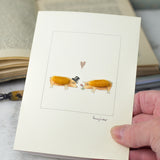 Pig Wedding greetings card
