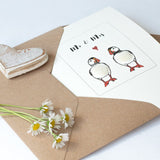 Puffin Mr & Mrs card