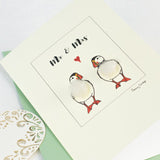 Puffin Mr & Mrs card
