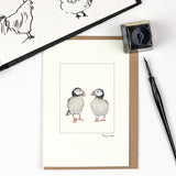 Two Puffins card