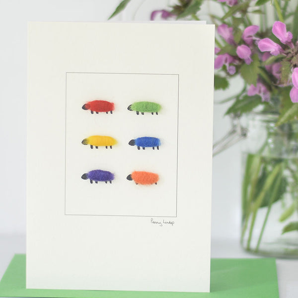 Bright Sheep greetings card
