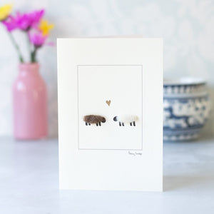 Sheep in Love greetings card