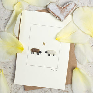 Sheep in Love greetings card