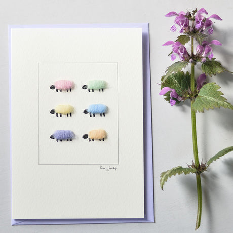 Pastel Sheep card