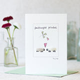 Welsh Anniversary Card With Sheep