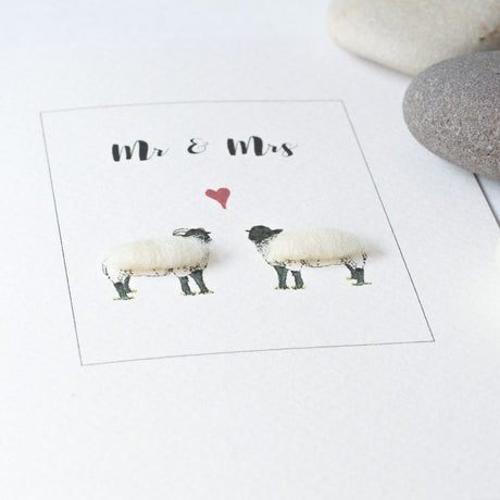 Norfolk Horn Sheep Mr & Mrs card