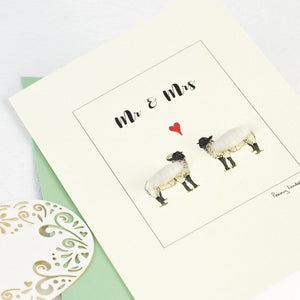 Sheep Mr & Mrs greetings card