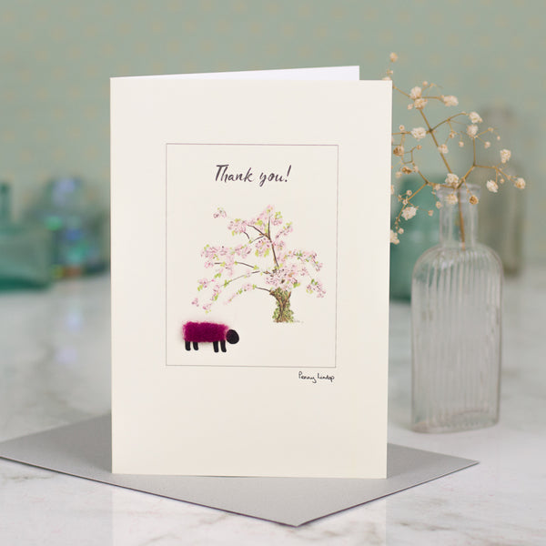 Sheep Thank You greetings card