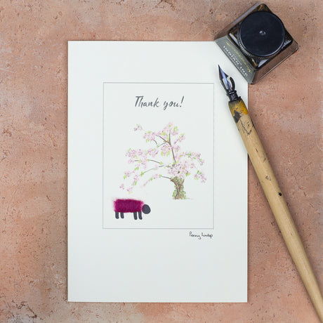 Sheep Thank You greetings card