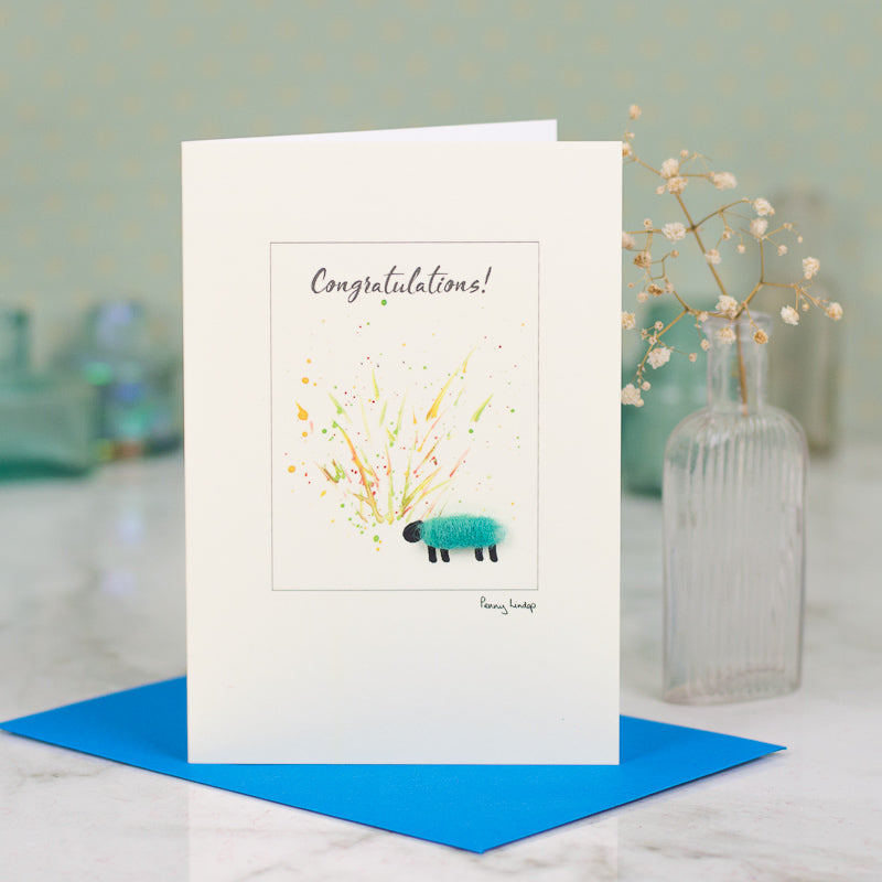 Sheep Congratulations greetings card