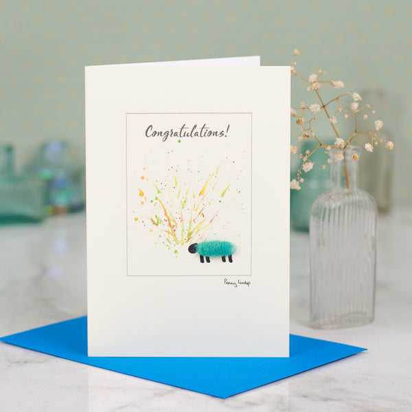 Sheep Congratulations greetings card