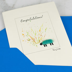 Sheep Congratulations greetings card